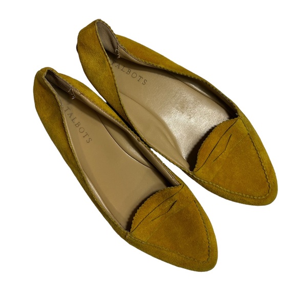 Talbots Shoes Talbots Slip On Leather Flats Size 8 Mustard Yellow